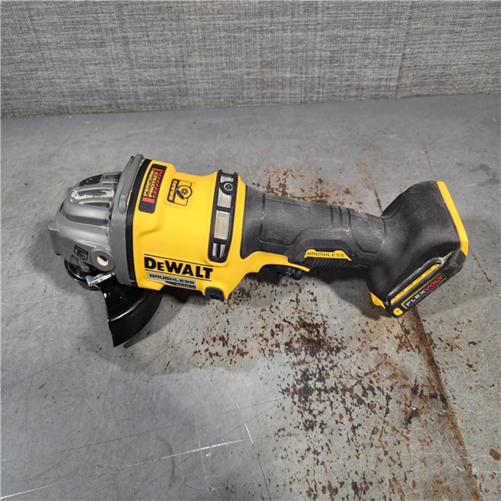 HOUSTON LOCATION - AS-IS DEWALT FLEXVOLT 60V MAX Cordless Brushless 4.5 in. to 6 in. Small Angle Grinder with Kickback Brake (Tool Only)