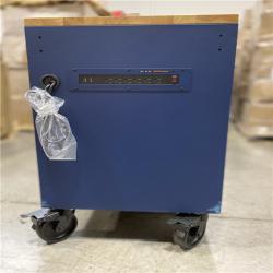 DALLAS LOCATION - Husky Tool Storage Heavy Duty 84 in. W x 24 in. D Matte Blue Mobile Workbench Cabinet