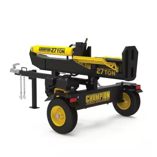 DALLAS LOCATION -NEW! Champion Power Equipment 27 Ton 224 cc Gas Powered Hydraulic Wood Log Splitter with Vertical/Horizontal Operation and Auto Return