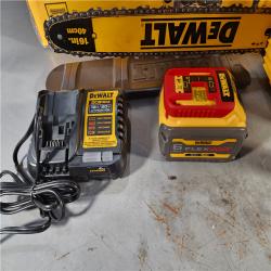 HOUSTON LOCATION - AS-IS DEWALT  FLEXVOLT 60V MAX 16in. Brushless Cordless Battery Powered Chainsaw Kit with (1) FLEXVOLT 6 Ah Battery & Charger