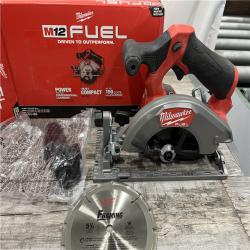 AS-IS MILWAUKEE M12 FUEL 12V Lithium-Ion Brushless 5-3/8 in. Cordless Circular Saw (Tool-Only)