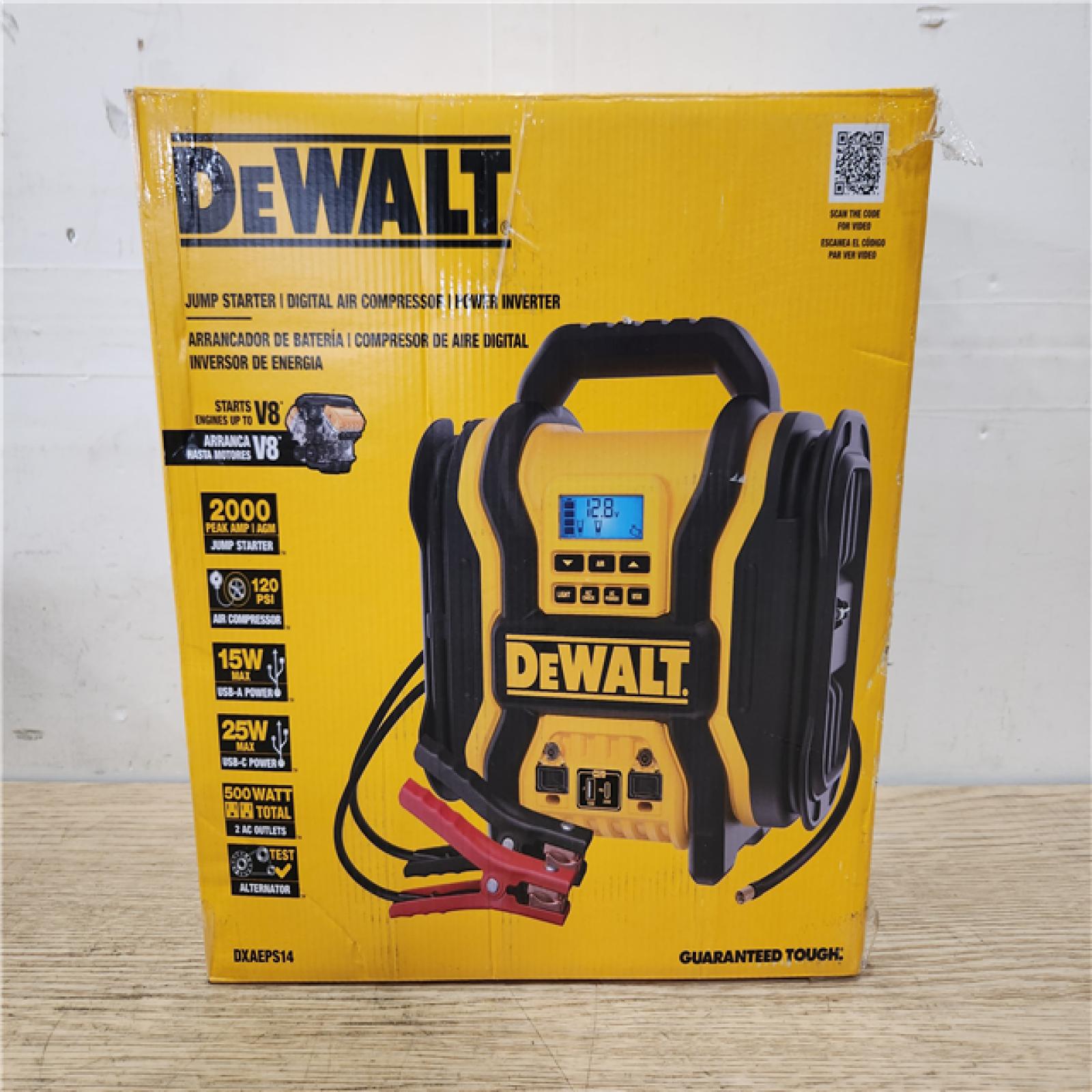 Phoenix Location DEWALT Portable Power 2000 Peak Amp Jump Starter w/Digital Compressor