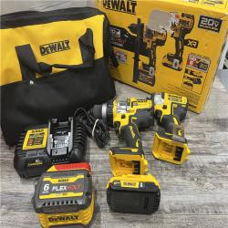 AS-IS DEWALT 20V MAX Cordless Brushless Hammer Drill/Driver 2 Tool Combo Kit with FLEXVOLT ADVANTAGE