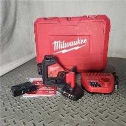 HOUSTON LOCATION - AS-IS Milwaukee-3632-21 M12 Green Beam Laser 360 3-Plane Kit