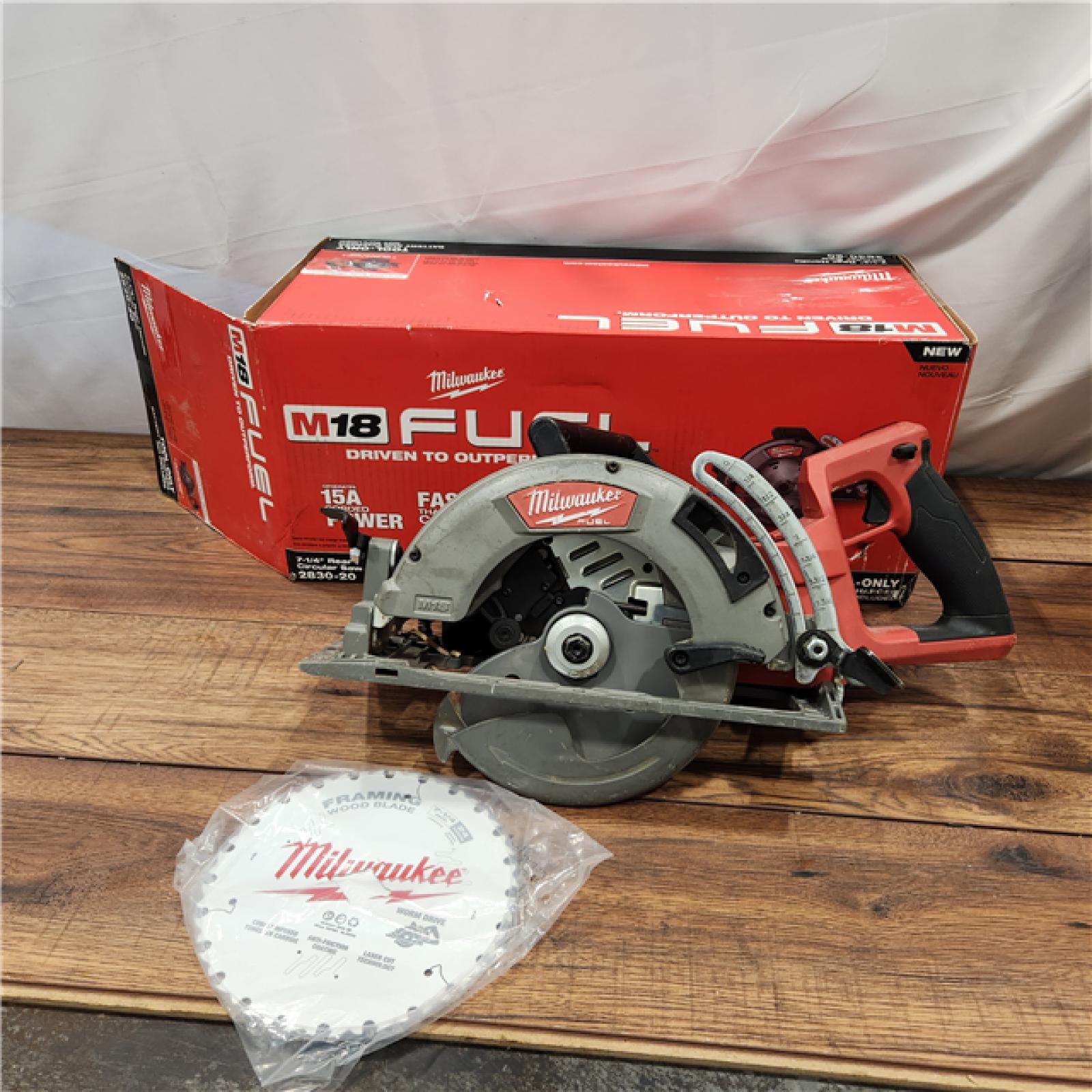 AS-IS Milwaukee 2830-20 Rear Handle Circular Saw M18 FUEL 7-1/4  Cordless Brushless Tool Only