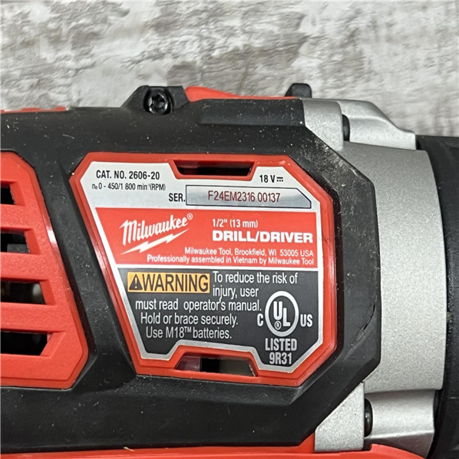 AS-IS Milwaukee M18 18V Cordless Brushed 2 Tool Drill/Driver and Impact Driver Kit