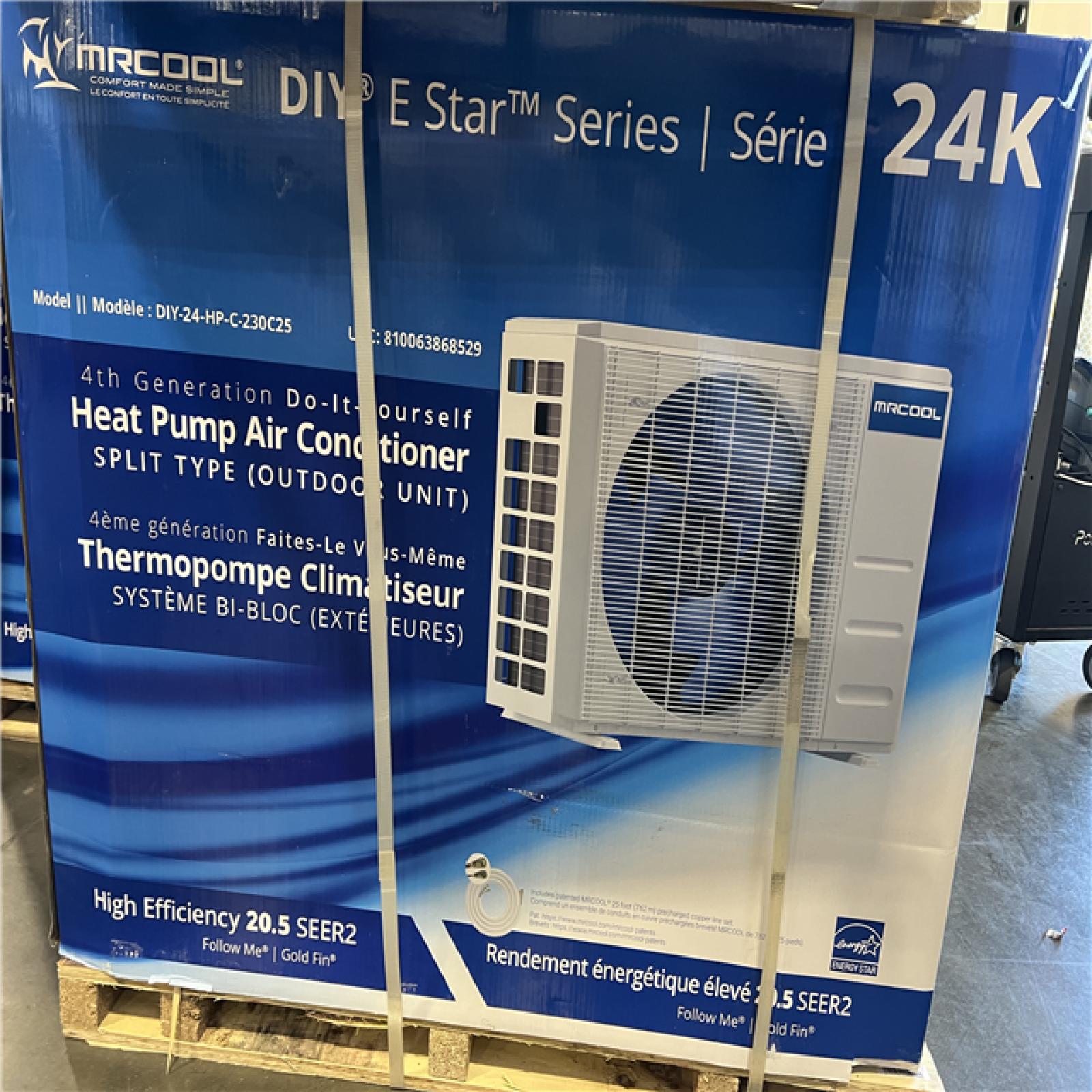 DALLAS LOCATION - NEW 24k BTU 20.5 SEER MrCool DIY Ductless Heat Pump Split System 4th Generation - Wall Mounted