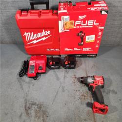 HOUSTON LOCATION - AS-IS Milwaukee 2904-22 Hammer Drill Driver Kit with Batteries  Charger & Tool Case  Red