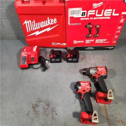 HOUSTON LOCATION - AS-IS Milwaukee M18 FUEL 18V Lithium-Ion Brushless Cordless Hammer Drill and Impact Driver Combo Kit (2-Tool) with 2 Batteries