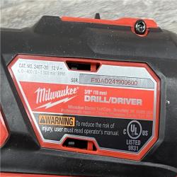 AS-IS MILWAUKEE M12 12V Lithium-Ion Cordless Combo Kit (5-Tool) with Two 1.5Ah Batteries, Charger & Tool Bag