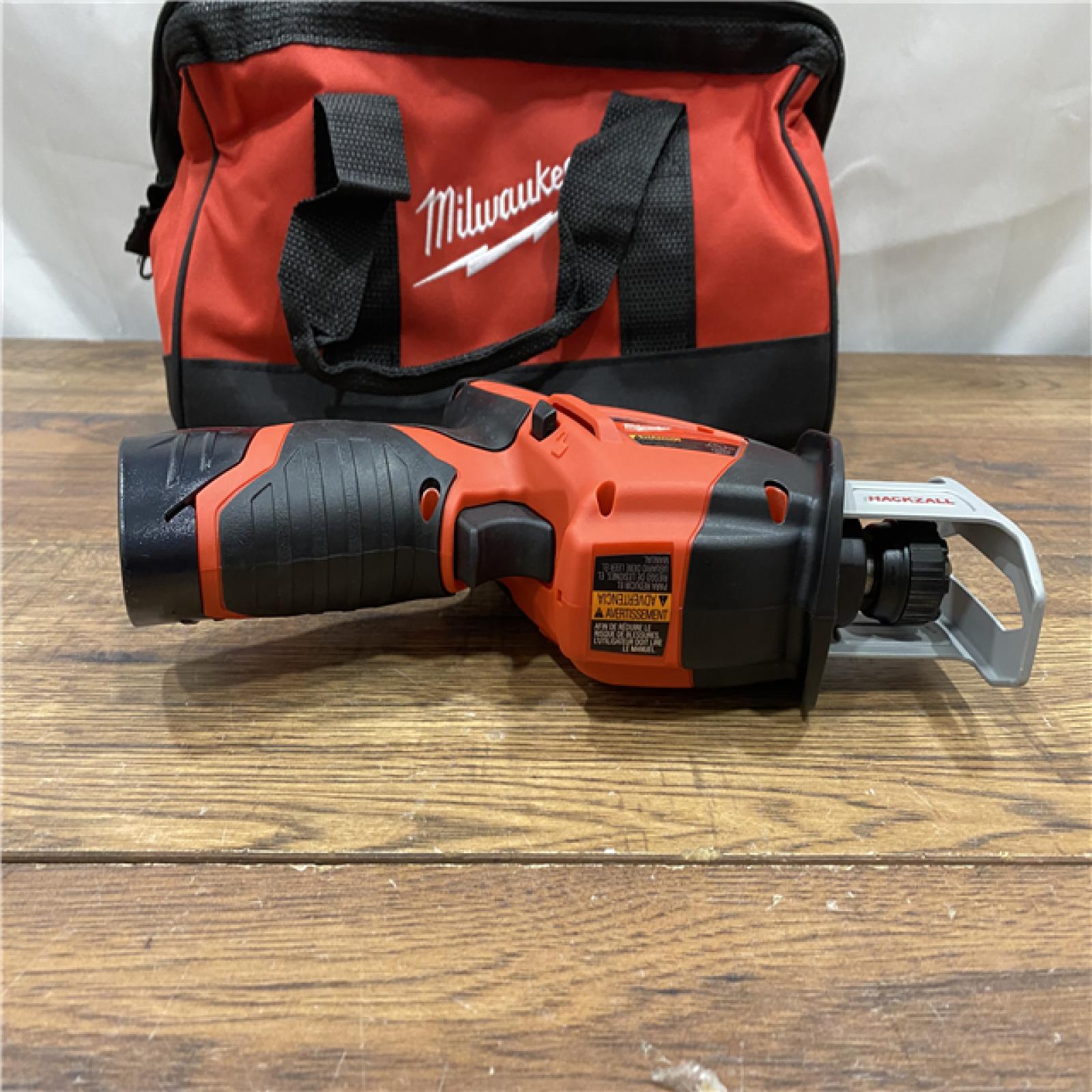 AS IS Milwaukee 2420-21 - M12 Fuel Hackzall 1/2  12V 1.5Ah Cordless Straight Handle Reciprocating Saw Kit