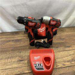 AS-IS M12 12V Lithium-Ion Cordless Drill Driver/Impact Driver Combo Kit with Two 1.5Ah Batteries, Charger and Bag (2-Tool)