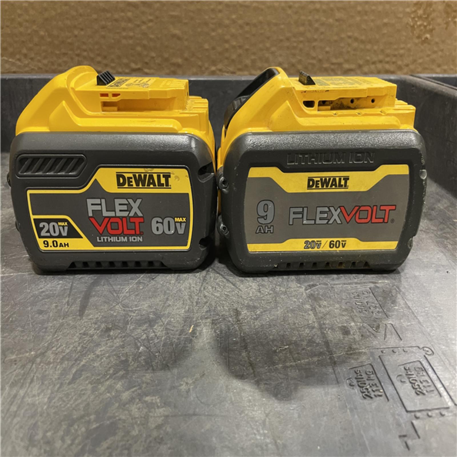 AS-IS DEWALT FLEXVOLT 20-Volt /60-Volt MAX Lithium-Ion 9.0Ah Battery (2-Pack)