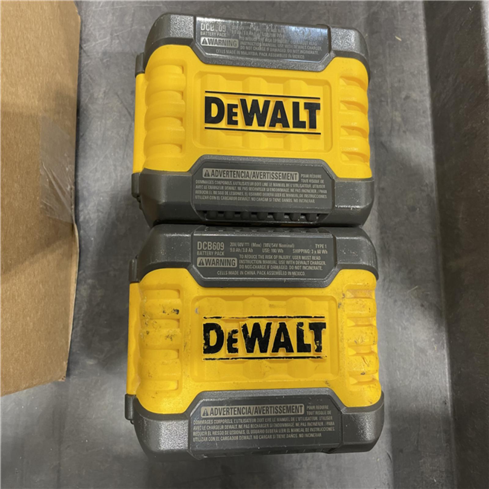 AS-IS DEWALT FLEXVOLT 20-Volt /60-Volt MAX Lithium-Ion 9.0Ah Battery (2-Pack)