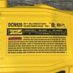 AS-IS DEWALT 20-Volt 21Â° Cordless Framing Nailer (Tool-Only)