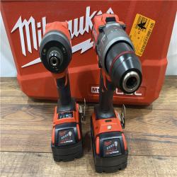 AS IS Milwaukee M18 FUEL 18V Lithium-Ion Brushless Cordless Hammer Drill and Impact Driver Combo Kit (2-Tool) with 2 Batteries