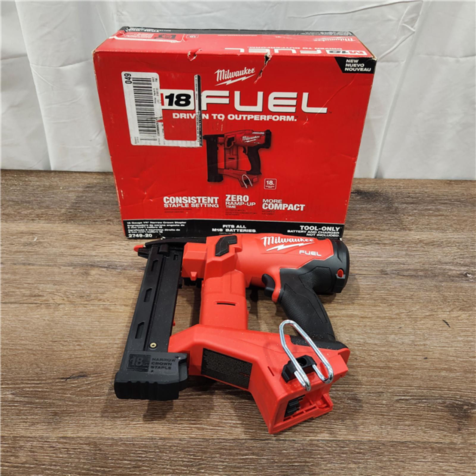AS-IS M18 FUEL 18-Volt Lithium-Ion Brushless Cordless 18-Gauge 1/4 in. Narrow Crown Stapler (Tool-Only)