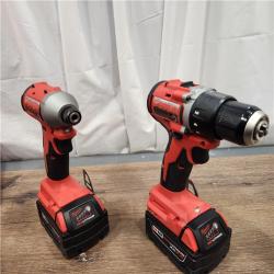 AS-IS Milwaukee M18 FUEL 18V Lithium-Ion Brushless Cordless Hammer Drill and Impact Driver Combo Kit (2-Tool) with 2 Batteries