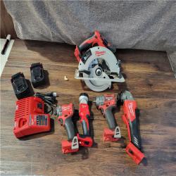 CALIFORNIA AS-IS MILWAUKEE M18 FUEL 5-TOOL COMBO KIT(BATTERIES,CHARGER,AND BAG INCLUDED)