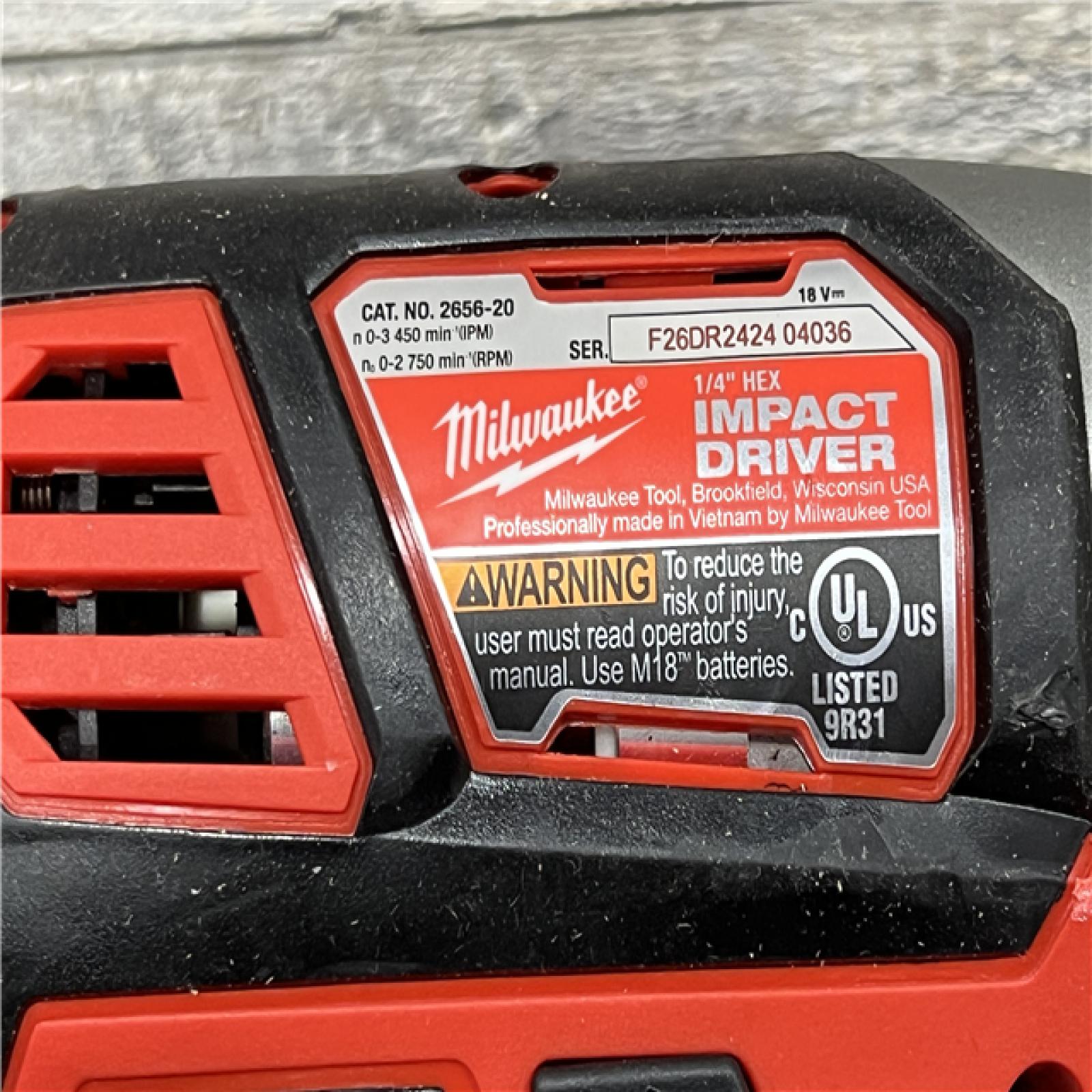 AS-IS Milwaukee M18 18-Volt Lithium-Ion Cordless Combo Tool Kit (5-Tool) with (1) 3.0Ah and (1) 1.5Ah Battery, (1) Charger, (1) Tool Bag