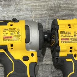 AS-IS DEWALT ATOMIC 20-Volt MAX Lithium-Ion Cordless Combo Kit (2-Tool) with (2) 2.0Ah Batteries, Charger and Bag