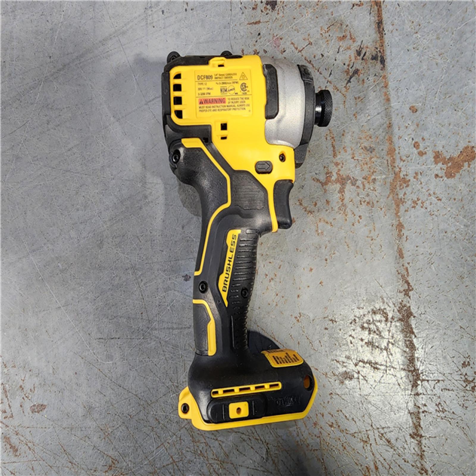 HOUSTON LOCATION - AS-IS DEWALT ATOMIC 20V MAX* Brushless Cordless Compact 1/4 in. Impact Driver Kit