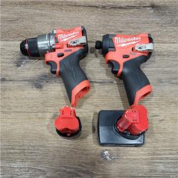 AS-IS Milwaukee 3497-22 12V Brushless Hammer Drill and Impact Driver Combo Kit