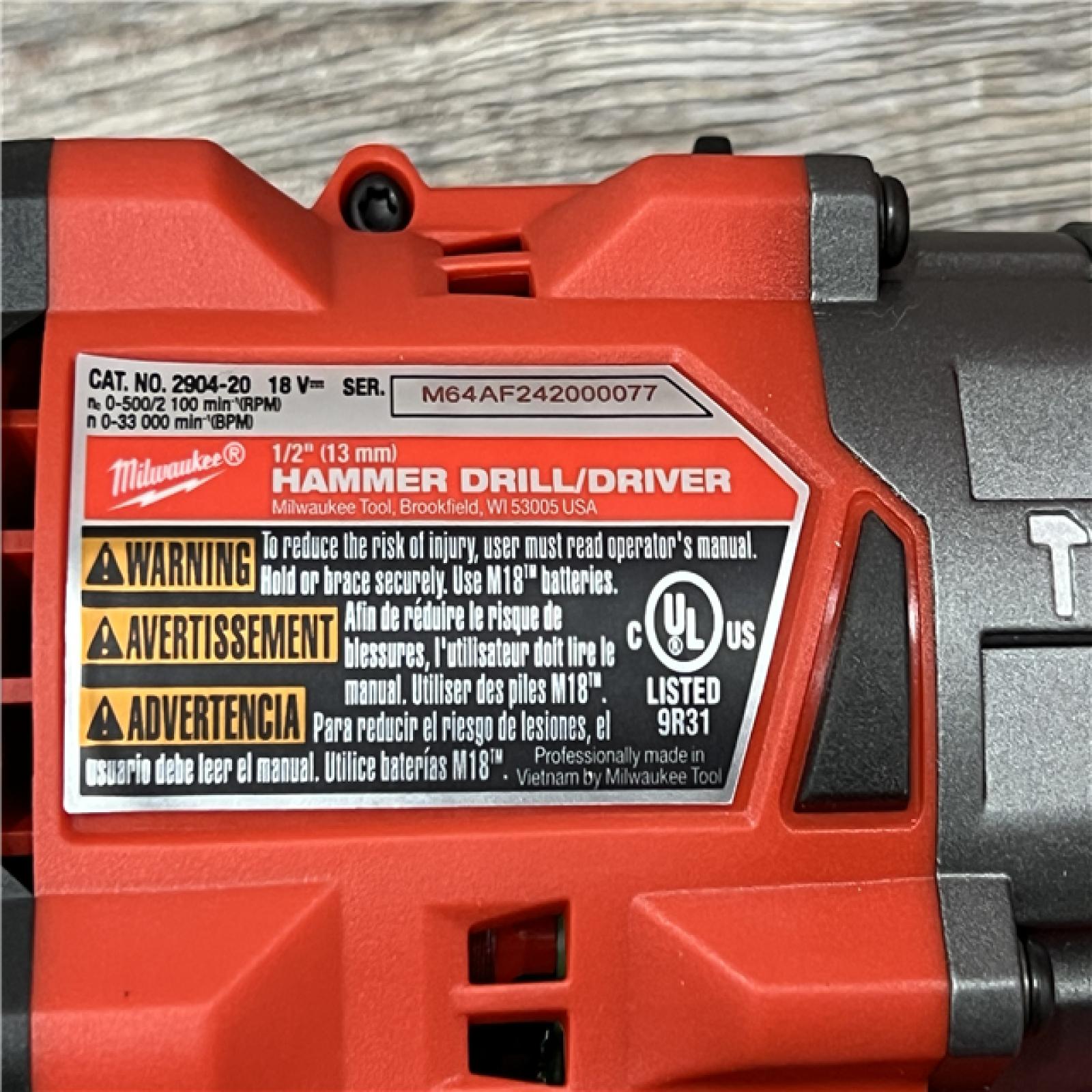 AS-IS Milwaukee M18 FUEL 18V Lithium-Ion Brushless Cordless Hammer Drill and Impact Driver Combo Kit (2-Tool) with 2 Batteries