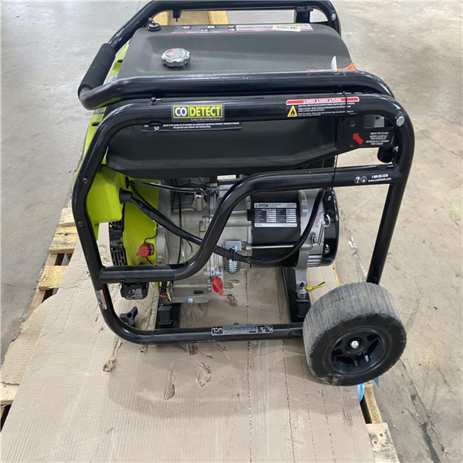 Houston Location - AS-IS Ryobi 6,500-Watt Gasoline Powered Portable Generator