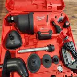 Good Milwaukee M12 Lithium-Ion Cordless Drain Cleaning Airsnake Air Gun Kit w/ Hard Case