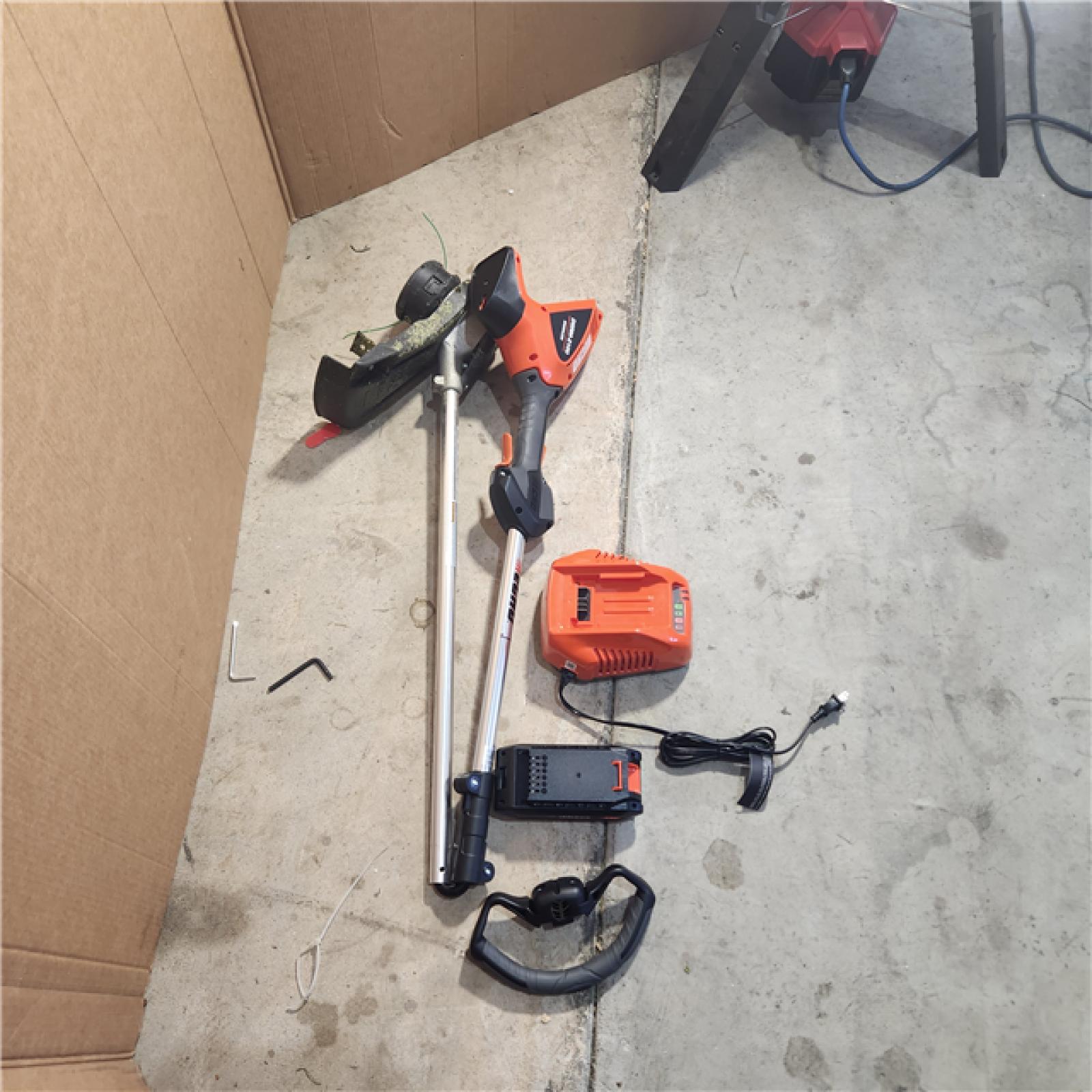 Houston location AS-IS  EFORCE 56V 16 in. Brushless Cordless Battery String Trimmer with 2.5Ah Battery and Charger