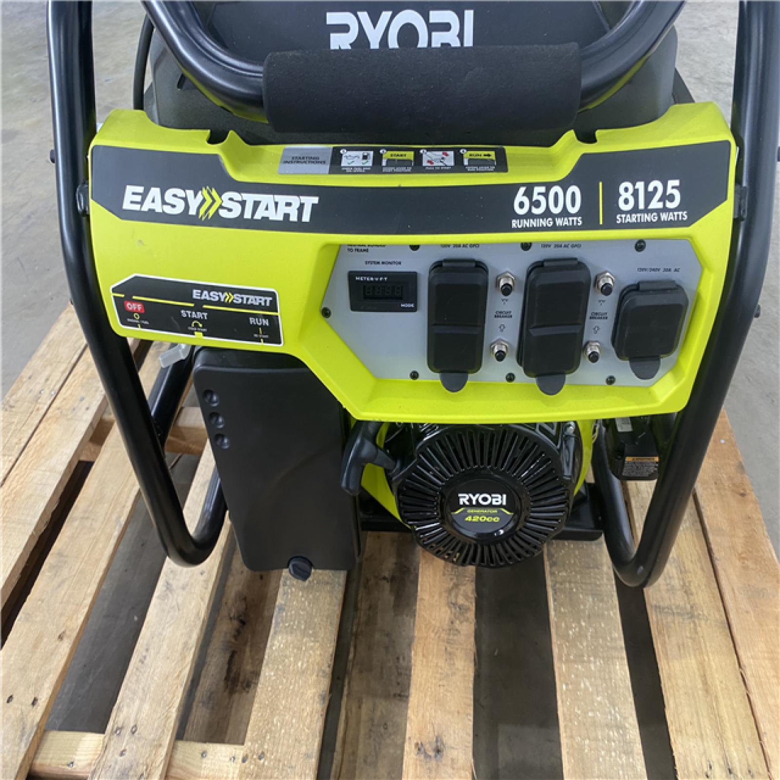 Houston Location - AS-IS Ryobi Easy Start 6,500 Running Watts 8,125 Starting Watts Generator