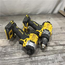 AS-IS DEWALT 20V MAX XR Cordless Drill/Driver, ATOMIC Impact Driver 2 Tool Combo Kit, (2) 2.0Ah Batteries, Charger, and Bag