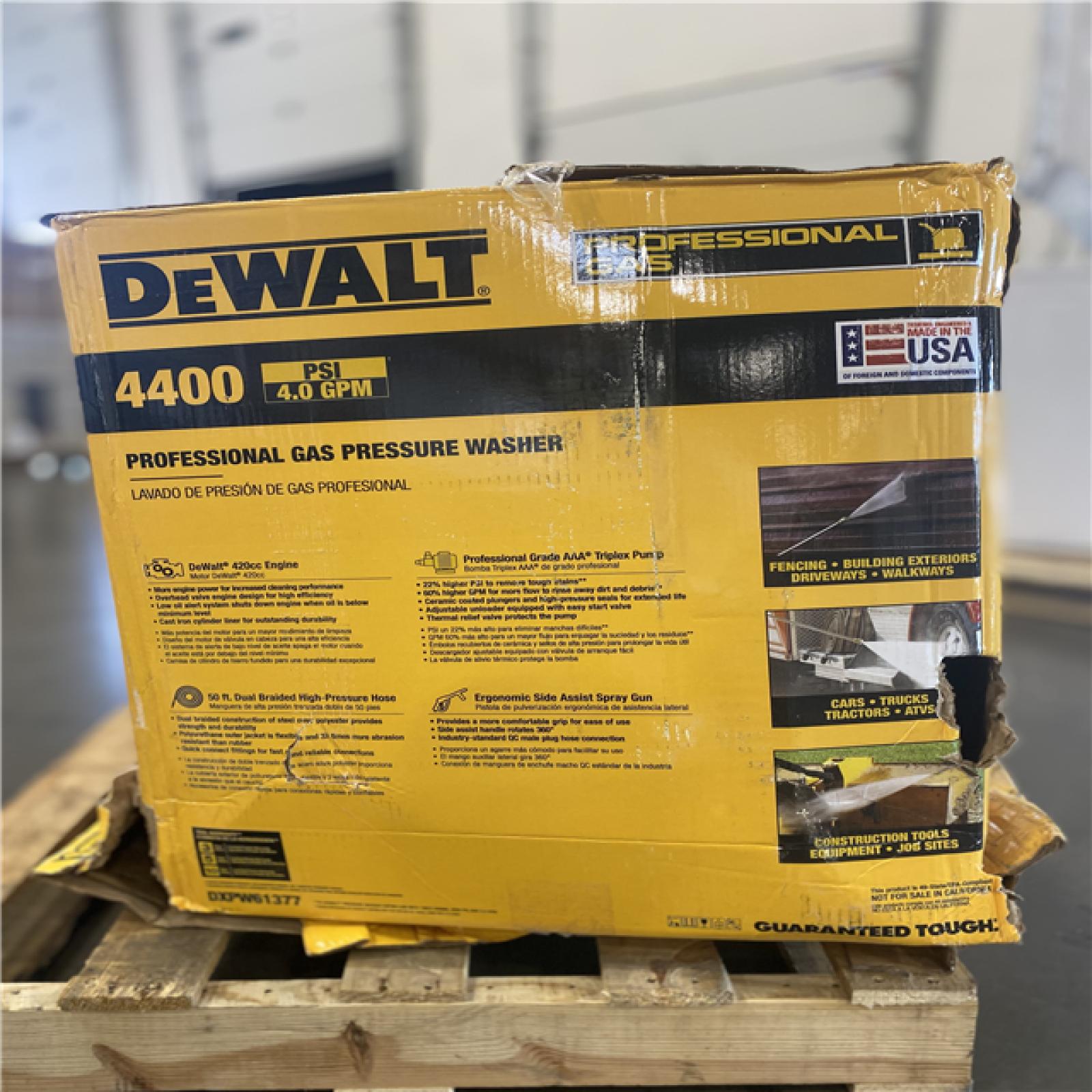 DALLAS LOCATION - DEWALT 4400 PSI 4.0 GPM Cold Water Gas Pressure Washer