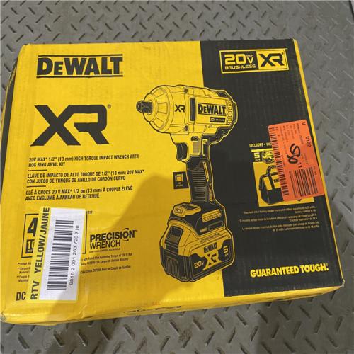 Houston location AS-IS DEWALT 20V MAX* XR 1/2  High Torque Impact Wrench with Hog Ring Anvil