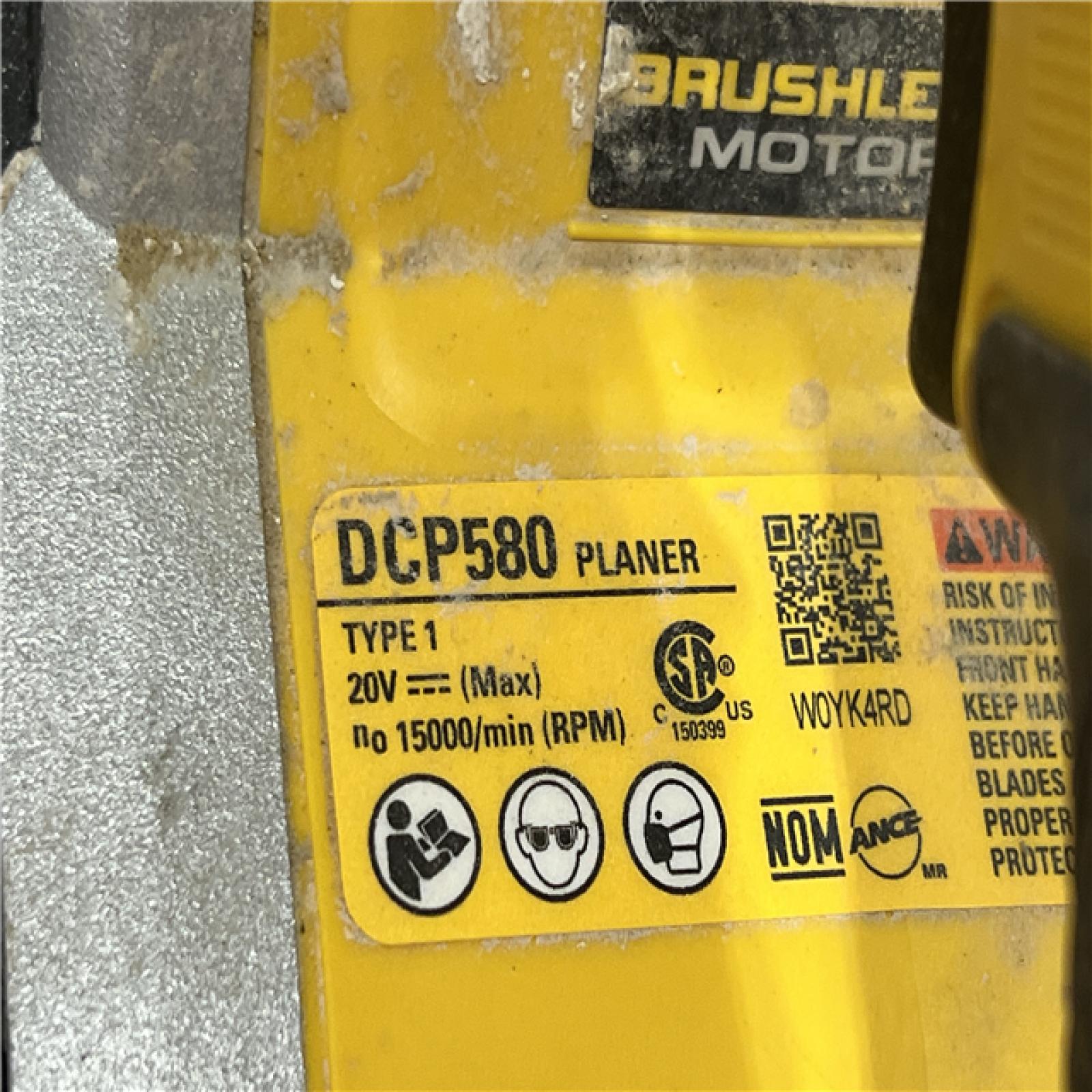 AS-IS DEWALT DCP580B 20V MAX Lithium Ion Brushless Planer