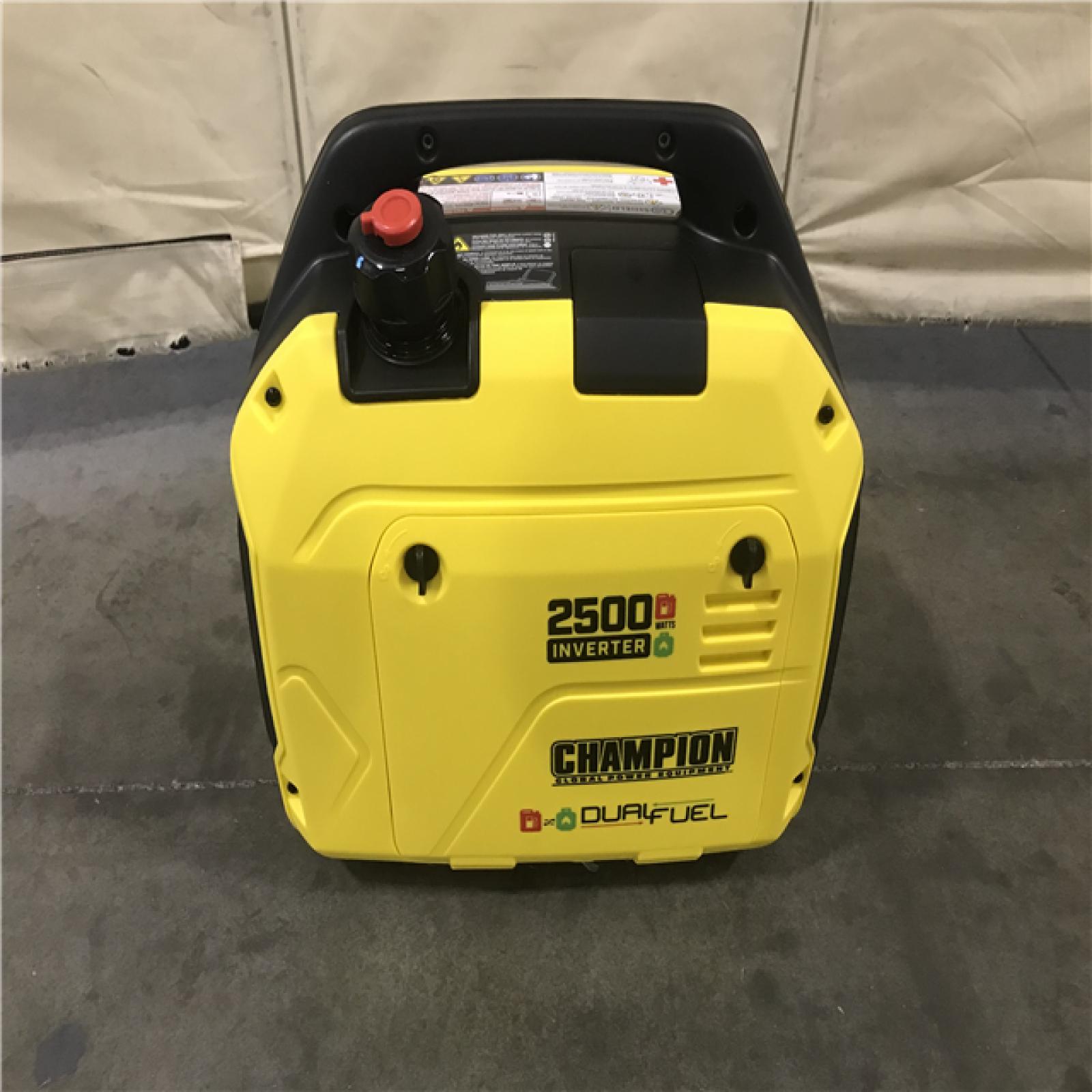 California AS-IS Champion Power Equipment 2500-Watt Recoil Start Ultra-Light Portable Gas and Propane Powered Dual Fuel Inverter Generator with CO Shield