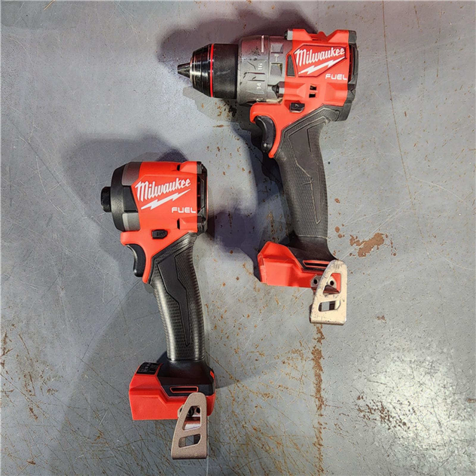 HOUSTON LOCATION - AS-IS Milwaukee M18 FUEL 18V Lithium-Ion Brushless Cordless Hammer Drill and Impact Driver Combo Kit (2-Tool) with 2 Batteries