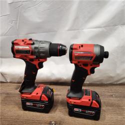 AS-IS Milwaukee M18 FUEL 18V Lithium-Ion Brushless Cordless Hammer Drill and Impact Driver Combo Kit (2-Tool) with 2 Batteries