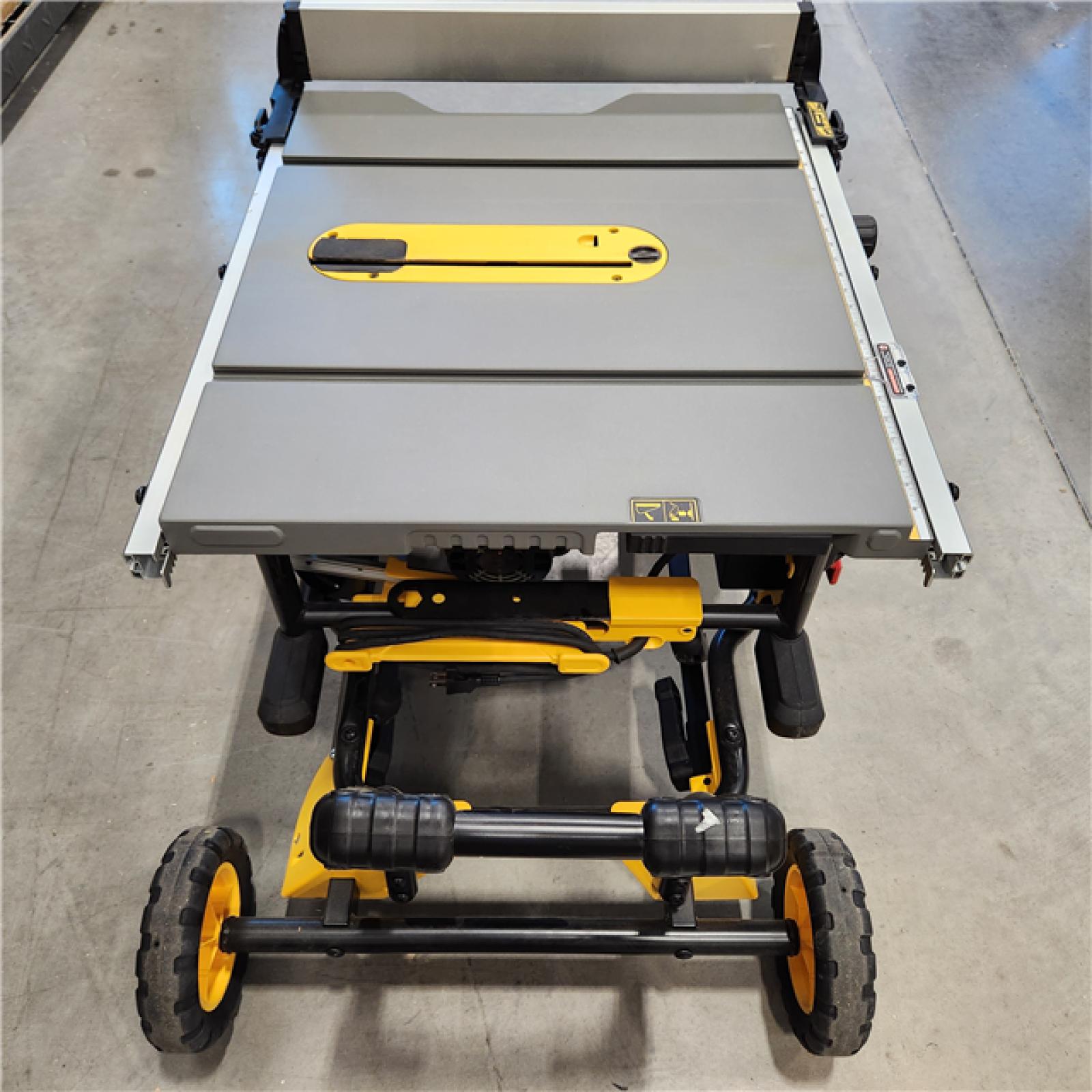 AS-IS DEWALT 15 Amp Corded 10 in. Job Site Table Saw with Rolling Stand