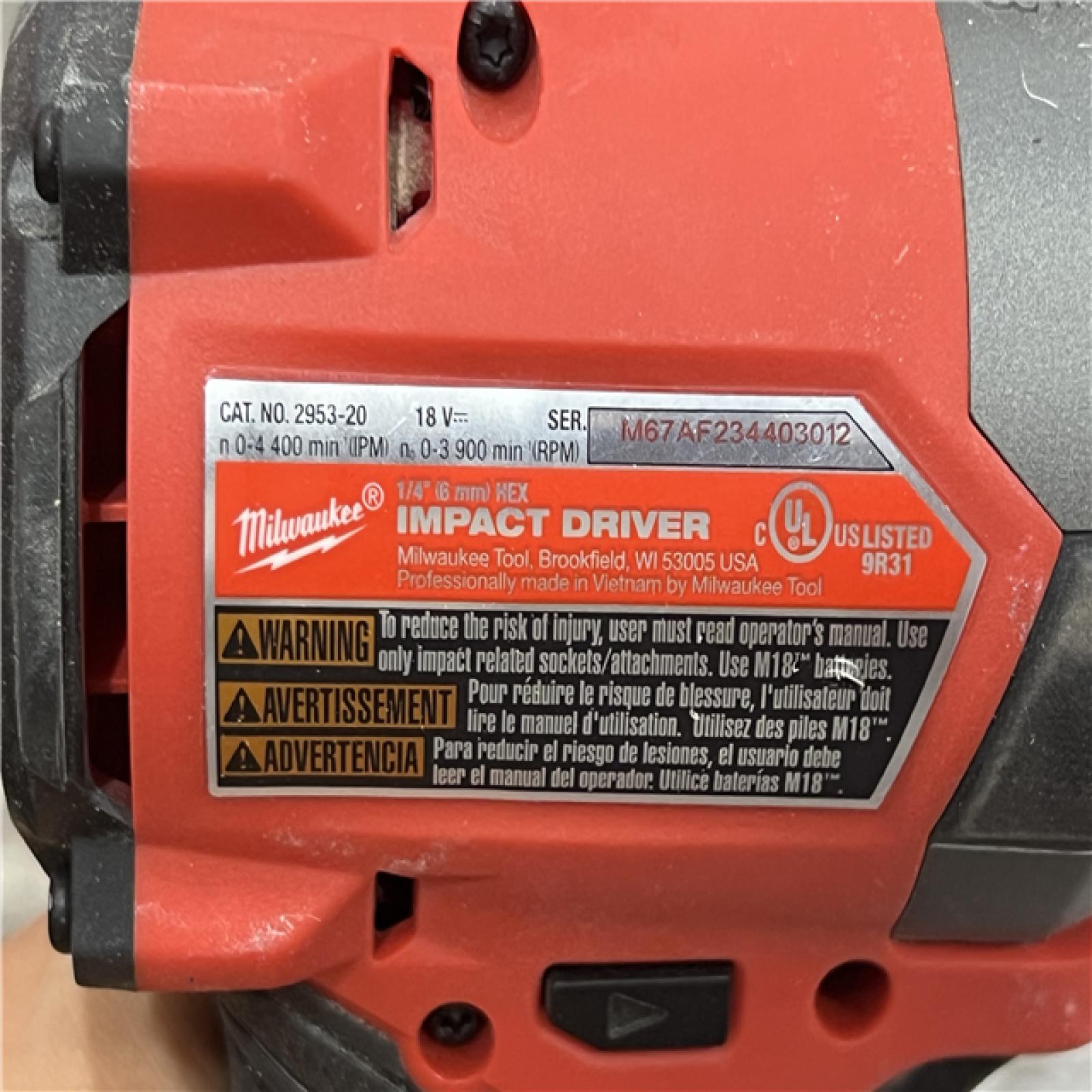 AS-IS MILWAUKEE M18 FUEL 18V Lithium-Ion Brushless Cordless Hammer Drill and Impact Driver Combo Kit (2-Tool) with 2 Batteries