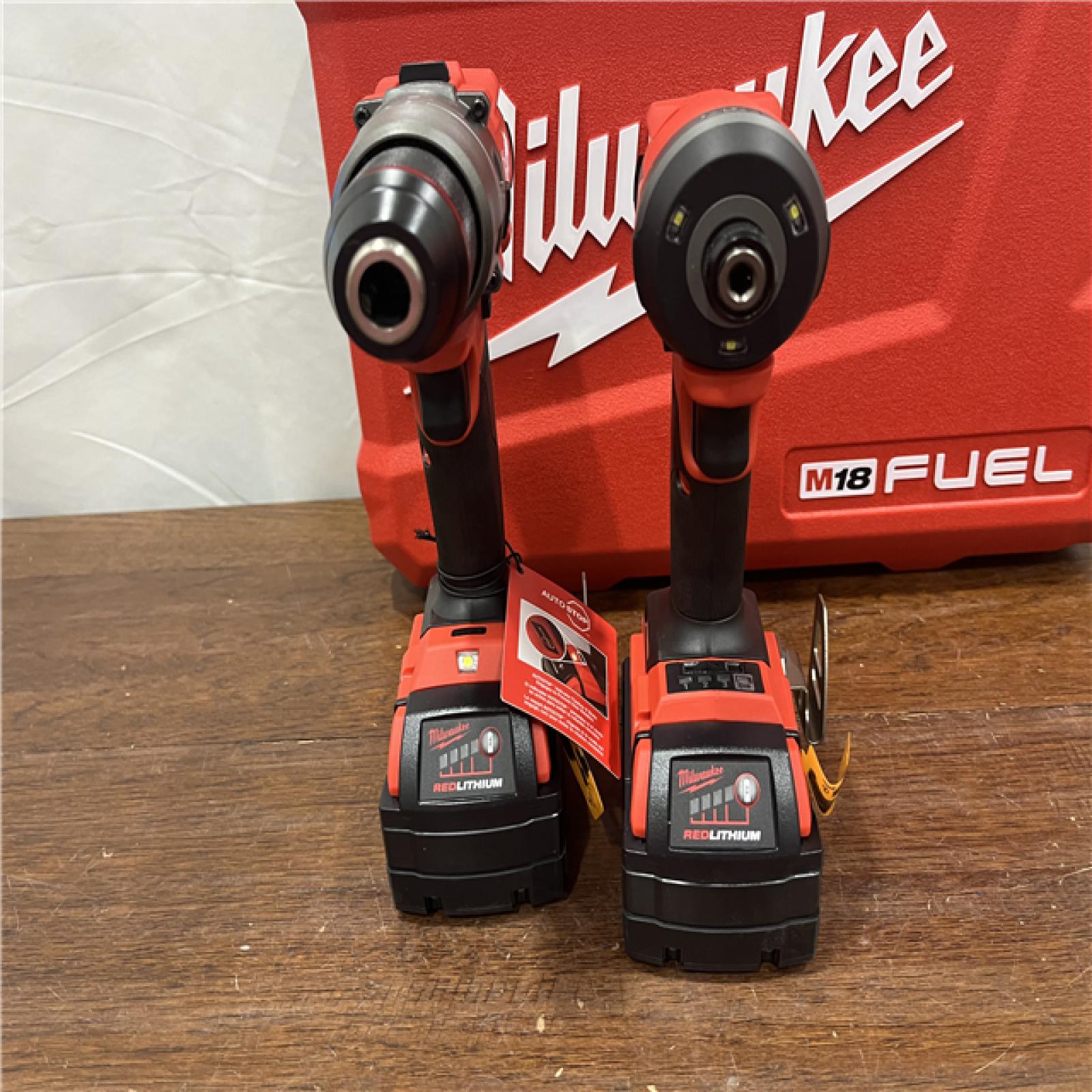 AS=-S Milwaukee M18 FUEL 18V Lithium-Ion Brushless Cordless Hammer Drill and Impact Driver Combo Kit (2-Tool) with 2 Batteries