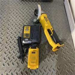 Houston location AS-IS DEWALT 20V MAX Cordless 4.5 in. - 5 in. Grinder, (1) 20V 5.0Ah Battery, and Charger