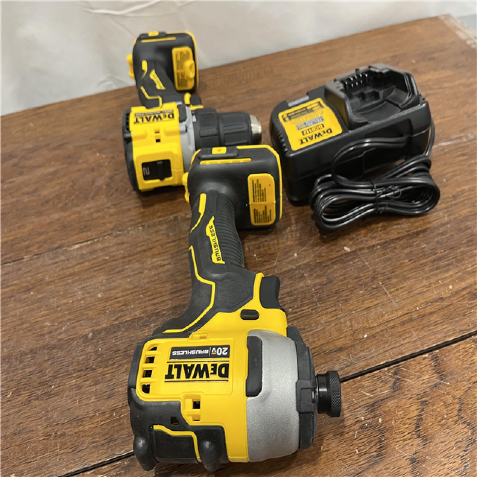 AS-ISDewalt DCK225D2 20V MAX ATOMIC Brushless Compact Lithium-Ion 1/2 in. Cordless Drill Driver and 1/4 in. Impact Driver Combo Kit with 2 Batteries 2 Ah