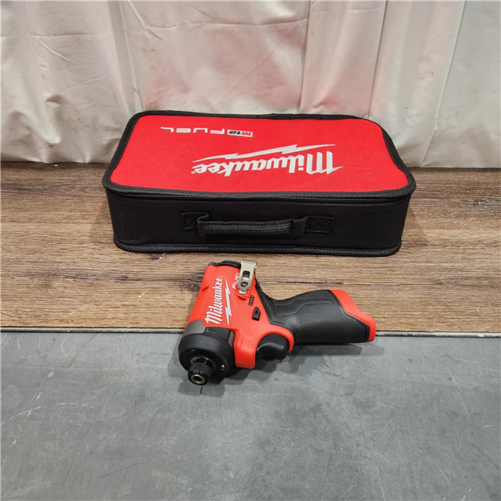 AS IS Milwaukee M12 FUEL 12-Volt Lithium-Ion Brushless Cordless 1/4 in. Hex Impact Driver Compact Kit