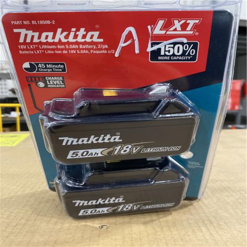 NEW! - Makita 18V LXT Lithium-Ion High Capacity Battery Pack 5.0 Ah with LED Charge Level Indicator (2-Pack)