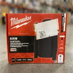 NEW! - Milwaukee Men's Medium M12 12V Lithium-Ion Cordless AXIS Black Heated Jacket Kit