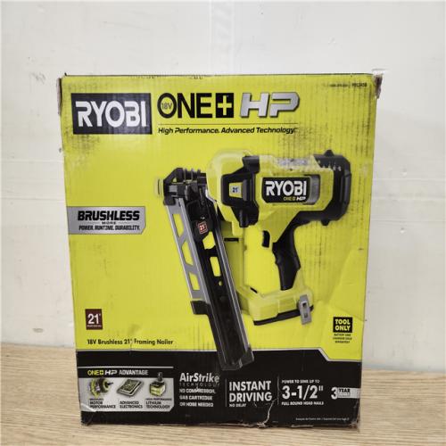 Phoenix Location Appears NEW RYOBI ONE+ HP 18V Brushless Cordless AirStrike 21° Framing Nailer (Tool Only)