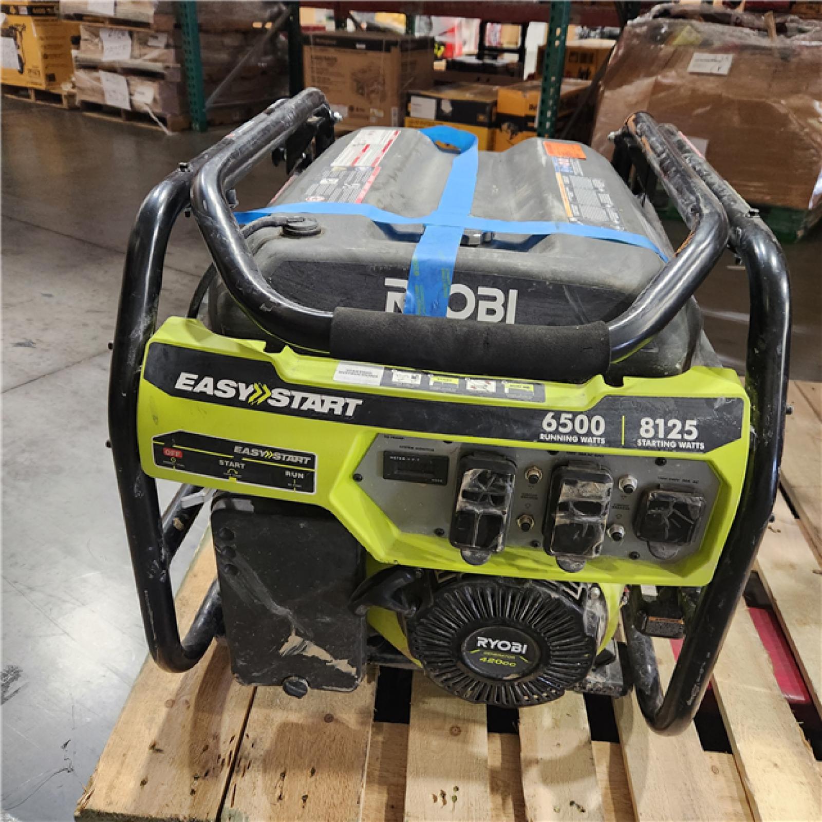 Dallas Location - As-Is RYOBI 6500-Watt Gasoline Powered Portable Generator .