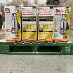 DALLAS LOCATION -Flotec 3/4 HP Stainless Steel Submersible Sump Pump PALLET (16 UNITS )